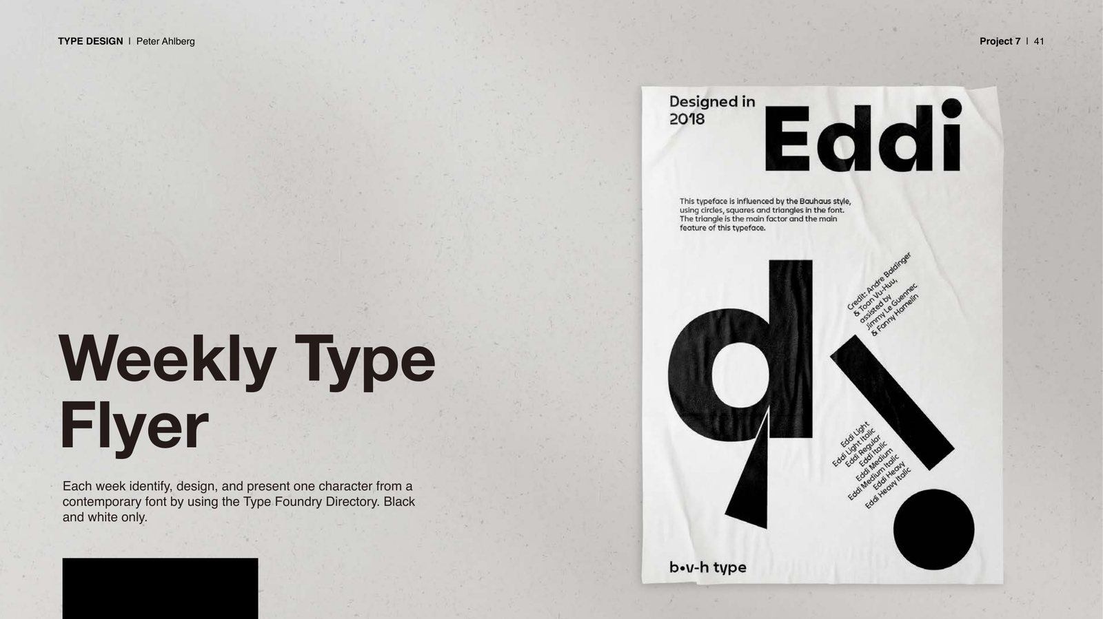 Weekly Type Flyer black and white posters