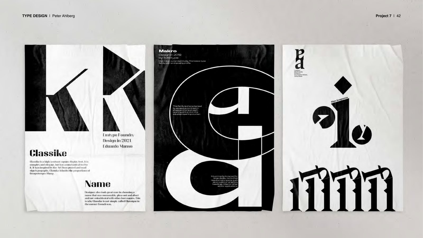 Weekly Type Flyer poster studies